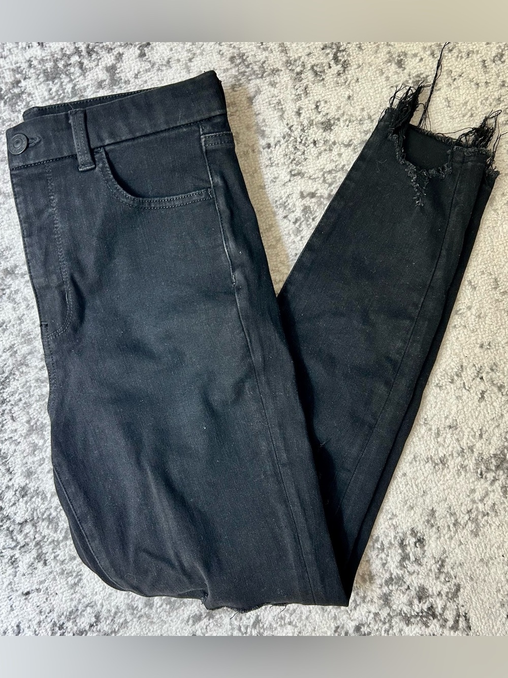 American Eagle Outfitters Black Ripped Skinny Jean